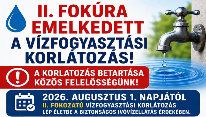 II. fokozatú vízkorlátozás