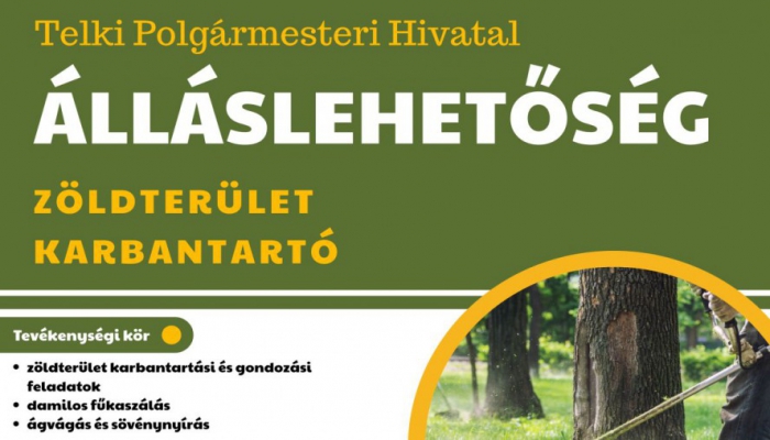 Zöldterület karbantartó állás
