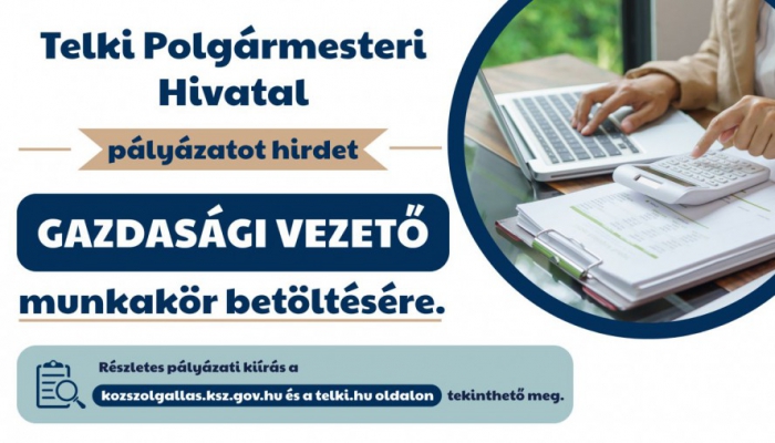 Álláspályázat: jelentkezzen gazdasági vezetőnek!