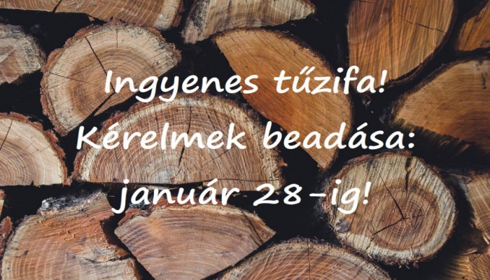 Ingyenes tüzelőanyag - kérelmek beadása: január 28-ig!