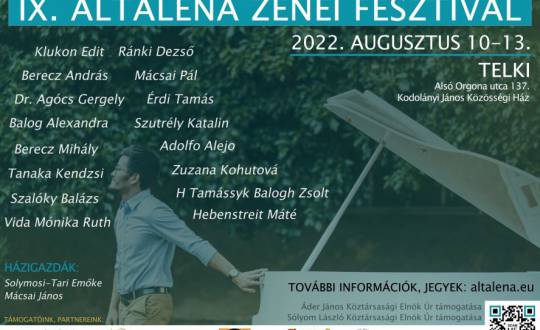 Kilencedik alkalommal rendezik meg az Altalena Zenei Fesztivált