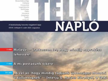 Telki Napló: íme, augusztusi számunk!