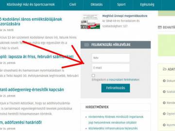 Legyen képben Telki híreivel és programjaival kapcsolatban!
