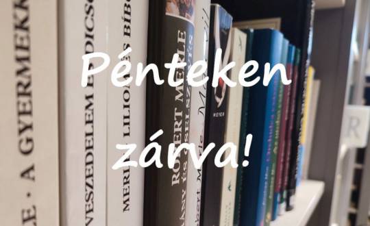 Pénteken zárva a könyvtár