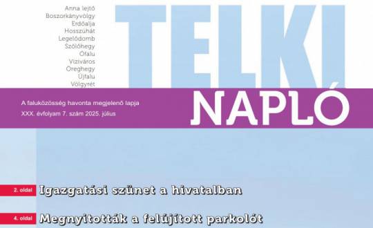 Megjelent a nyár közepi Napló - olvassa el telki híreinket!