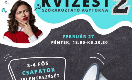 Kvízest 2 - jelentkezz csapatoddal!