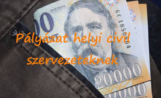 Pályázat helyi civil szervezeteknek