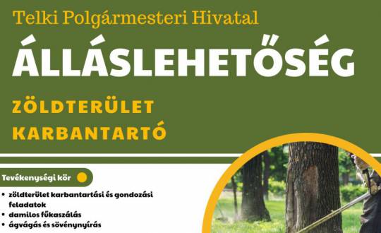 Zöldterület karbantartó állás