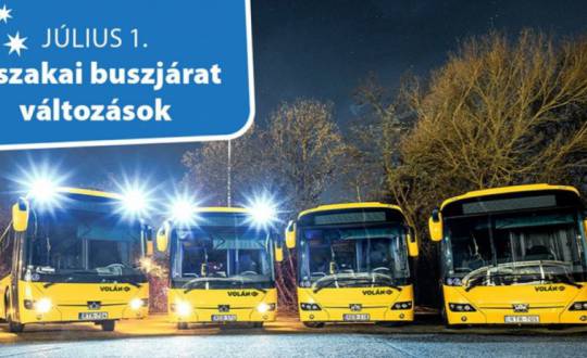 Esti és éjszakai változások a buszmenetrendben