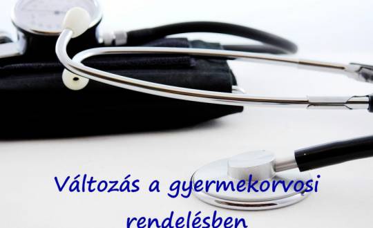 Változás a gyermekorvosi rendelésben