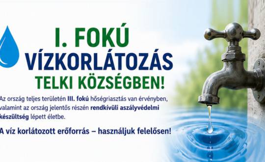 I. fokozatú vízkorlátozás