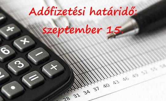 Adózási felhívás