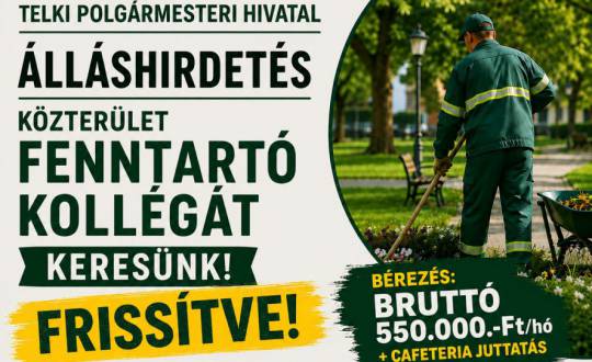 Közterület-fenntartó kollégát keresünk!